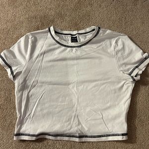 I am selling this white cropped t-shirt!